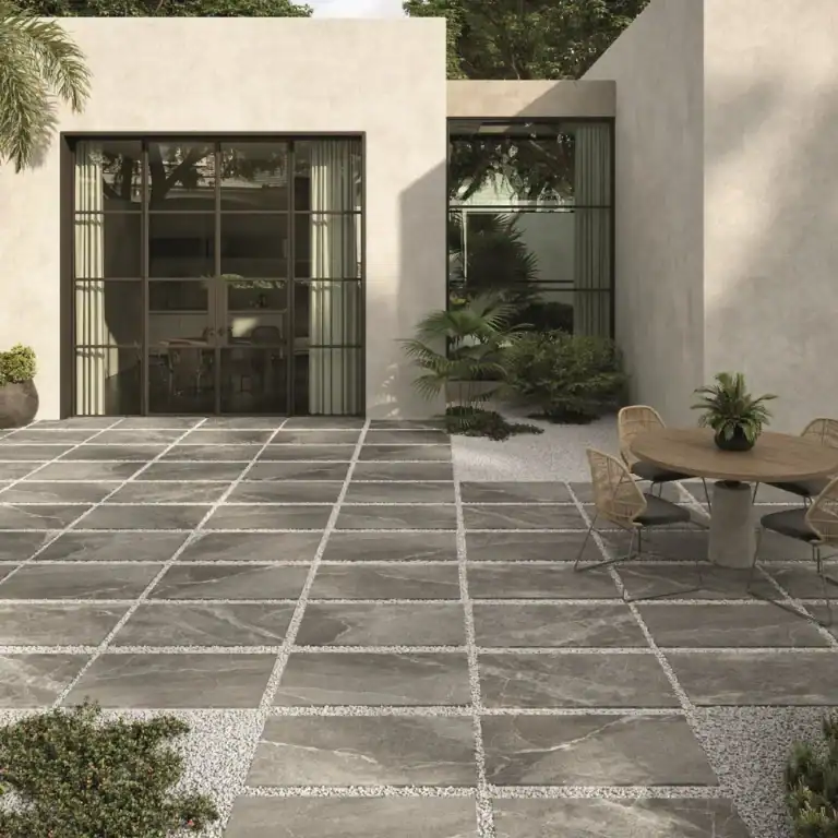 Dark Outdoor Stone Effect Tile