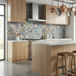patterned tiles kitchen