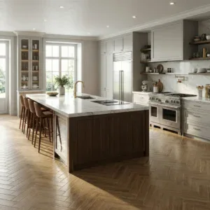 comfort wood wood effect tiles kitchen